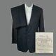 Vintage H Freeman & Son 2 Piece Suit Mens 42r 36x28 Dark Gray Pinstripe Flannel