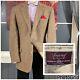 Vintage Haggar Tweed Blazer Mens 46l Long Slim Fit Sport Jacket Herringbone