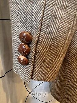 Vintage Hand Tailored Thomas Wong Tweed Suit Coat Hong Kong