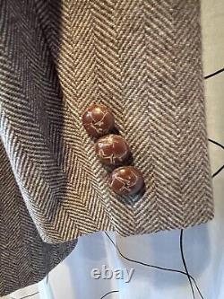 Vintage Hand Tailored Thomas Wong Tweed Suit Coat Hong Kong