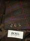 Vintage Hugo Boss Brown Red Blue Glen Plaid Tweed Jacket Blazer Sport Coat 42r