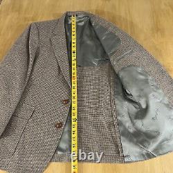 Vintage Imperial Tweed Blazer Mens 46R Wool Basket Weave Sport Coat Jacket