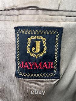 Vintage Jaymar Mens Brown Tweed Wool Shooting Jacket Blazer Sport Coat 44l