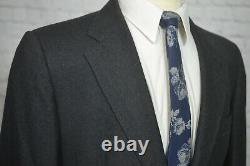 Vintage Mens Gray Flannel Wool Classic Fit 2 Piece Suit 38R Jacket 35/26 Pant