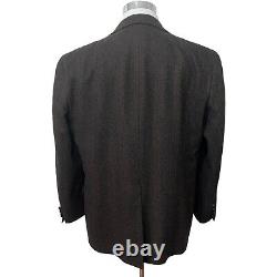 Vintage Mens Tweed Blazer Sport Coat Two Button Jacket Size 46R Casual Suits USA