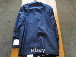 Vintage New w Tags Men's Hickey Freeman Black Pinstripe Boardroom 48 XLG Suit 49