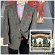 Vintage Northwest Outfitters Tweed Blazer Mens 44s Short Wool Herringbone Jacket