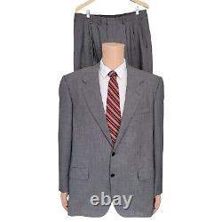 Vintage Oxxford 2 Piece Suit Mens 42R Pants 34X30 Gray Wool Two Button Bespoke