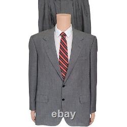 Vintage Oxxford 2 Piece Suit Mens 42R Pants 34X30 Gray Wool Two Button Bespoke