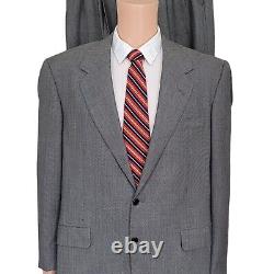 Vintage Oxxford 2 Piece Suit Mens 42R Pants 34X30 Gray Wool Two Button Bespoke