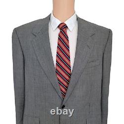 Vintage Oxxford 2 Piece Suit Mens 42R Pants 34X30 Gray Wool Two Button Bespoke