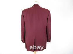Vintage Oxxford Clothes Mens Burgundy Red Two Button Blazer Sport Coat Size 42L