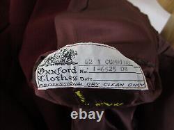 Vintage Oxxford Clothes Mens Burgundy Red Two Button Blazer Sport Coat Size 42L