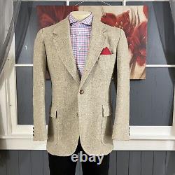 Vintage Pendleton Tweed Blazer Mens 42R Wool Basket Weave Sport Coat Jacket
