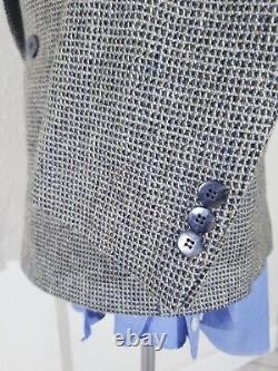 Vintage Petrocelli 36S Double Breasted Lambswool Tweed Jacket Blazer sport Coat