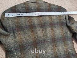 Vintage Polo Ralph Lauren Jacket Mens 42 Brown Green Tweed Lambs Wool Union USA