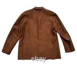 Vintage Romeo Gigli Design Men's Wool Brown Coat Jacket Size Large Italy