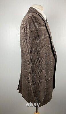 Vintage Stanley Blacker Mens 42R Brown USA Tweed Blazer Sport Coat Suit Jacket