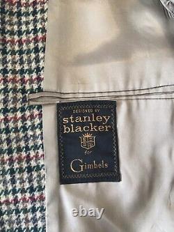 Vintage Stanley Blacker Tweed Multicolor Houndstooth Blazer 42R Unique