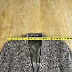 Vintage Warren Sewell Tweed Blazer Men 44L Long Herringbone Sport Jacket Donegal