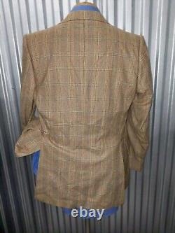 Vintage YVES SAINT LAURENT France Check TWEED 2-Piece Suit Jacket 42R Pants 36