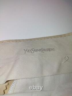 Vintage YVES SAINT LAUREN Men's 3 Pieces Suit Blazer/Vest/Trousers Beige Size 42