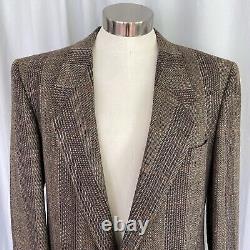 Vintage mens Giorgio Armani brown wool/mohair sport coat blazer jacket 42 Italy