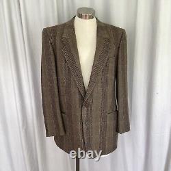 Vintage mens Giorgio Armani brown wool/mohair sport coat blazer jacket 42 Italy