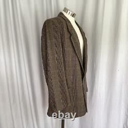 Vintage mens Giorgio Armani brown wool/mohair sport coat blazer jacket 42 Italy