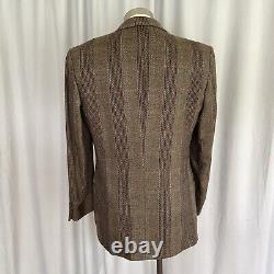 Vintage mens Giorgio Armani brown wool/mohair sport coat blazer jacket 42 Italy