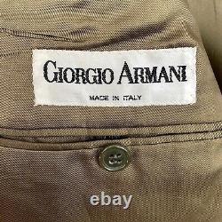 Vintage mens Giorgio Armani brown wool/mohair sport coat blazer jacket 42 Italy