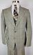 Vtg 1970s Charter Club Mens Glen Plaid Tweed Suit Wide Lapel Brown Green 40l