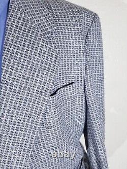 Vtg 52 42R lubiam Grandpa Wool Cashmere Tweed Blazer Jacket sport Coat Italy