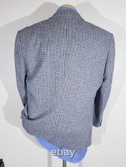 Vtg 52 42R lubiam Grandpa Wool Cashmere Tweed Blazer Jacket sport Coat Italy
