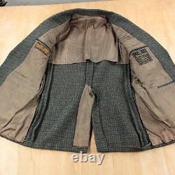Vtg 60s 70s Harris Tweed plaid wool blazer jacket 38 / SMALL usa made