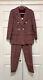 Vtg 70's Maroon Tweed Pant Suit By Orlando Piluso For Boutique West Size 12