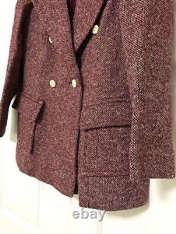 Vtg 70's Maroon Tweed Pant Suit by Orlando Piluso for Boutique West Size 12