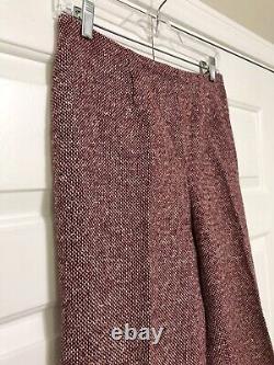 Vtg 70's Maroon Tweed Pant Suit by Orlando Piluso for Boutique West Size 12