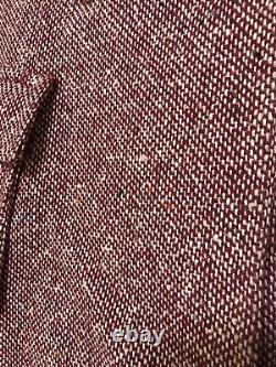 Vtg 70's Maroon Tweed Pant Suit by Orlando Piluso for Boutique West Size 12