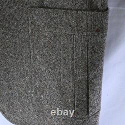 Vtg 90s 42R Brown Nailhead Fleck Tweed 2 Btn Blazer Suit Jacket Sport Coat