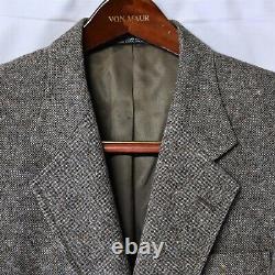 Vtg 90s 42R Brown Nailhead Fleck Tweed 2 Btn Blazer Suit Jacket Sport Coat