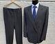 Vtg 90s Double Breasted Notch Lapel Suit By Marzotto 44 L 34x33