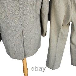 Vtg Bespoke Donegal Tweed Suit 60s Woolf Brothers 40R 33x29 Flecked 1950s