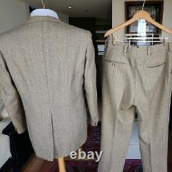 Vtg Bespoke Donegal Tweed Suit 60s Woolf Brothers 40R 33x29 Flecked 1950s