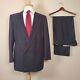 Vtg Giorgio Armani Mani Double Breasted Suit 44r Rare True Gray Flannel 36x32