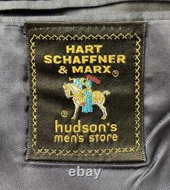 Vtg Hart Schaffner Marx Mens 42R Gray Plaid Tweed Blazer Sport Coat Suit Jacket