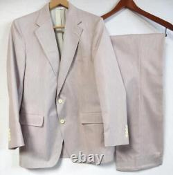 Vtg Haspel Pinstriped Seersucker 2pc Suit Jacket + Pants 33x41 Lightweight, NICE