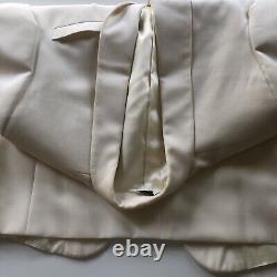 Vtg Pierre Balmain Paris Men's 42 Tuxedo Jacket Blazer Off White Ivory Dinner