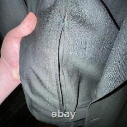 Yves Saint Laurent VTG Charcoal 2 Piece Suit Men's 44R + 32X30 Pants FRANCE