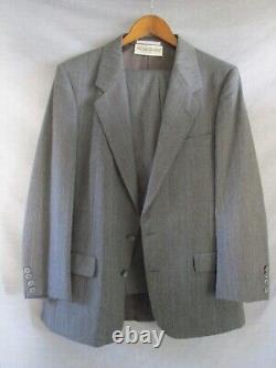 Yves Saint Laurent vintage made France gray flannel two-piece suit 42S